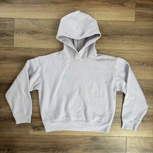Light Lavender Cropped Hoodie Sweatshirt